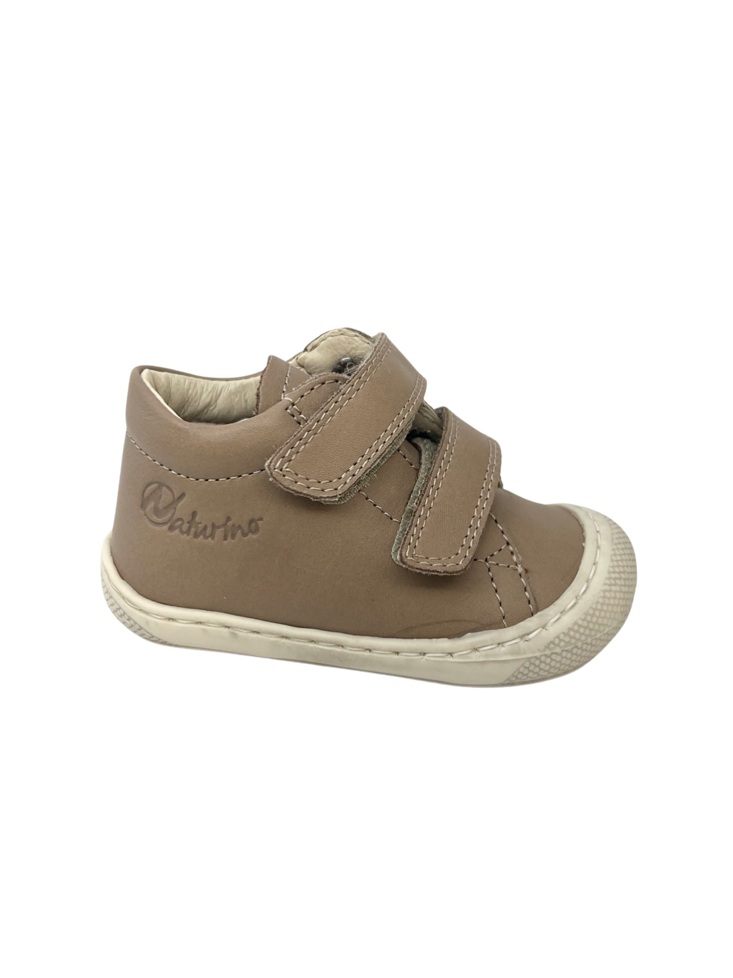 Naturino Taupe Double Velcro Sneaker - Cocoon