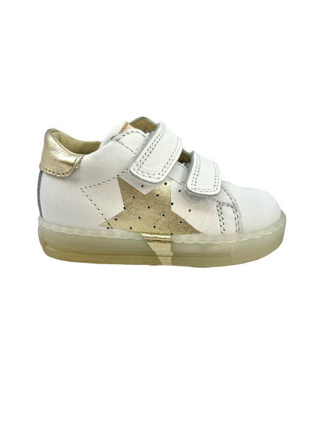 Chaussons Falcotto Garçon Lenval VL - Baskets Scratch Cuir - Semelle Antidérapante - 6