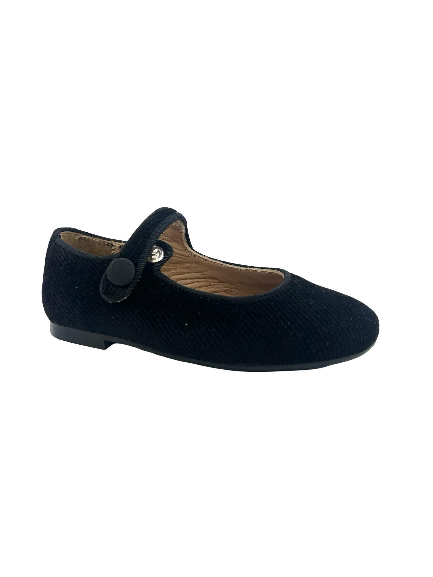 Papanatas Black Velvet Lines Mary Jane