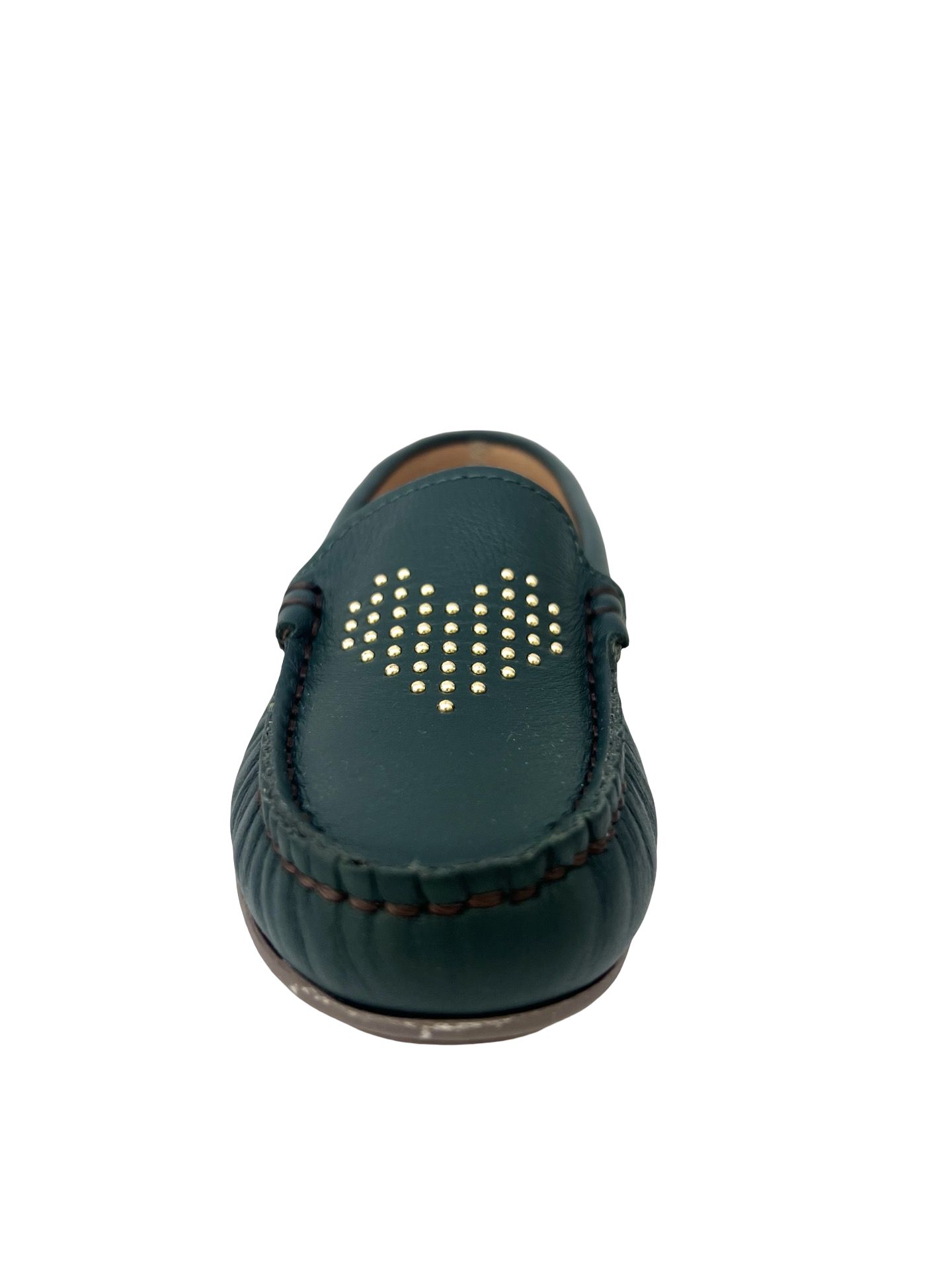 LMDI Green Loafer with Heart Studs