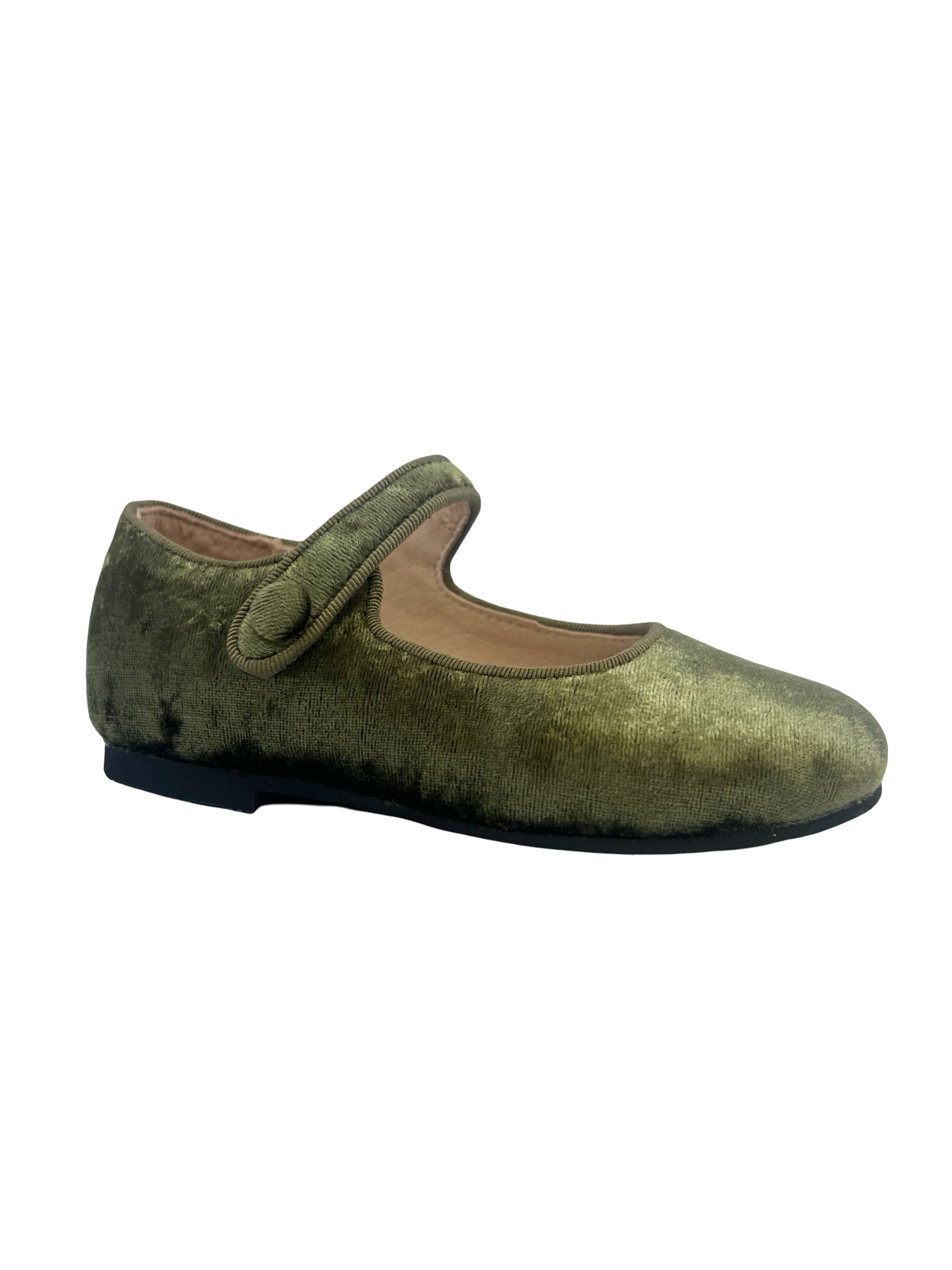 Uniq Green Crushed Velvet Mary Jane