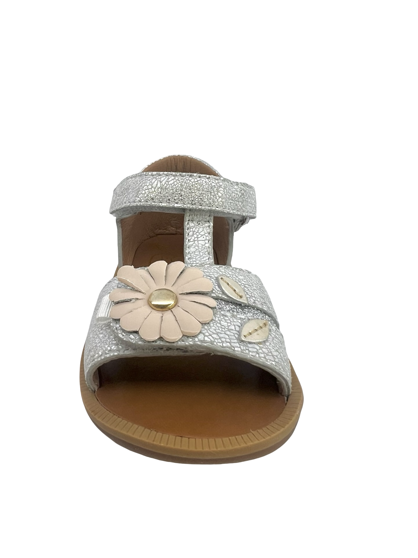 Pom D'api Silver Flower Sandal