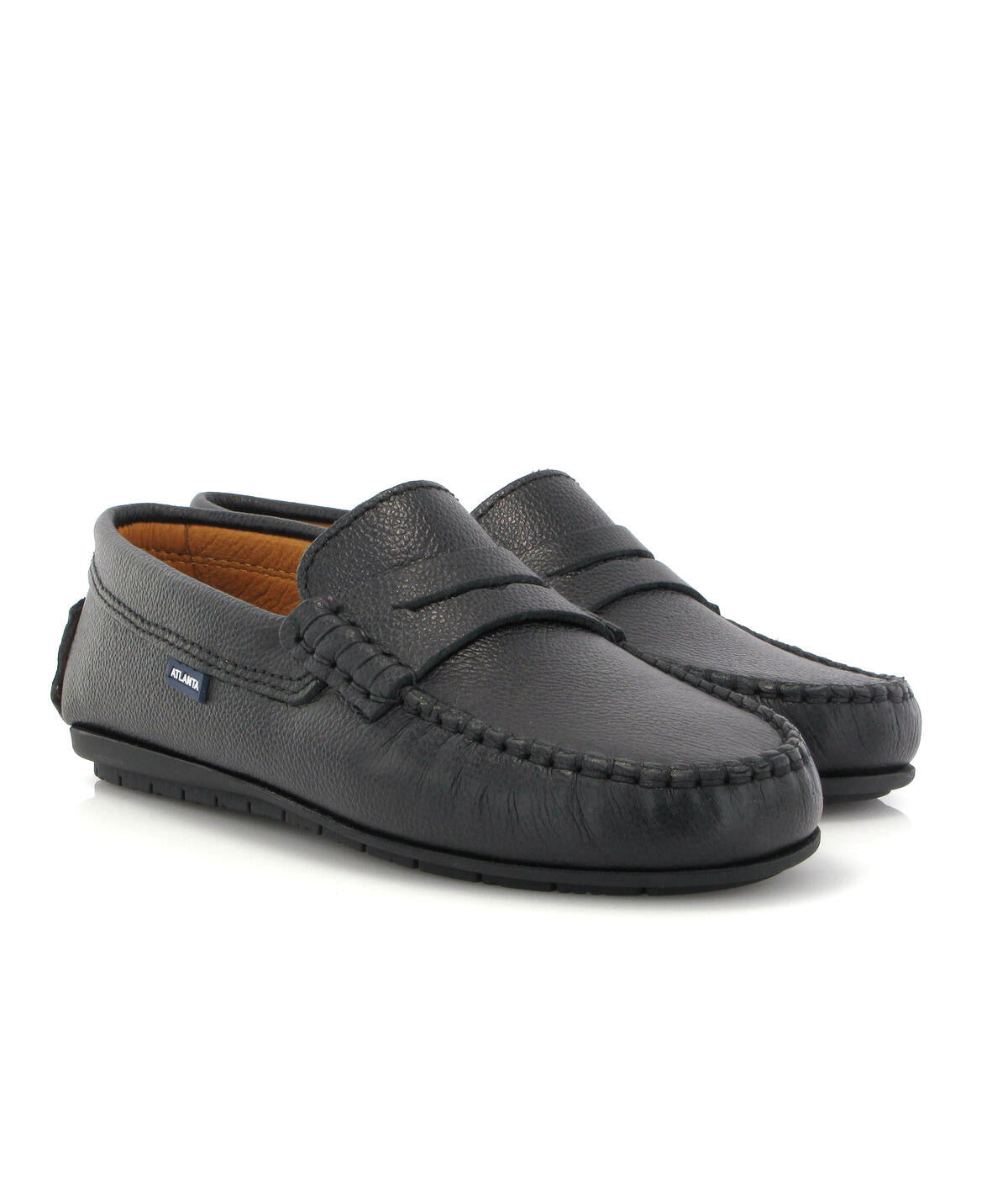 Altlanta Black Pebbled Penny Loafer