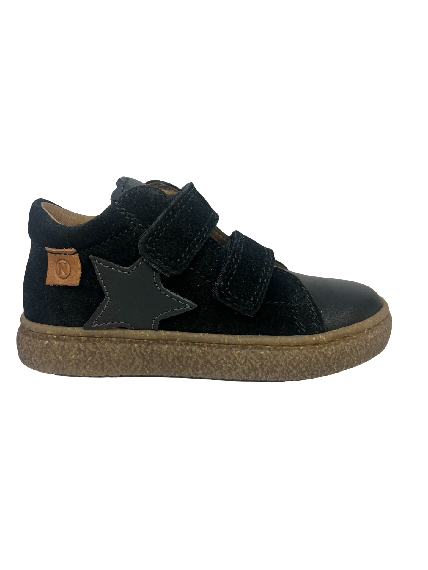 Naturino Black-Gray Double Velcro Star Sneaker- Albus Star