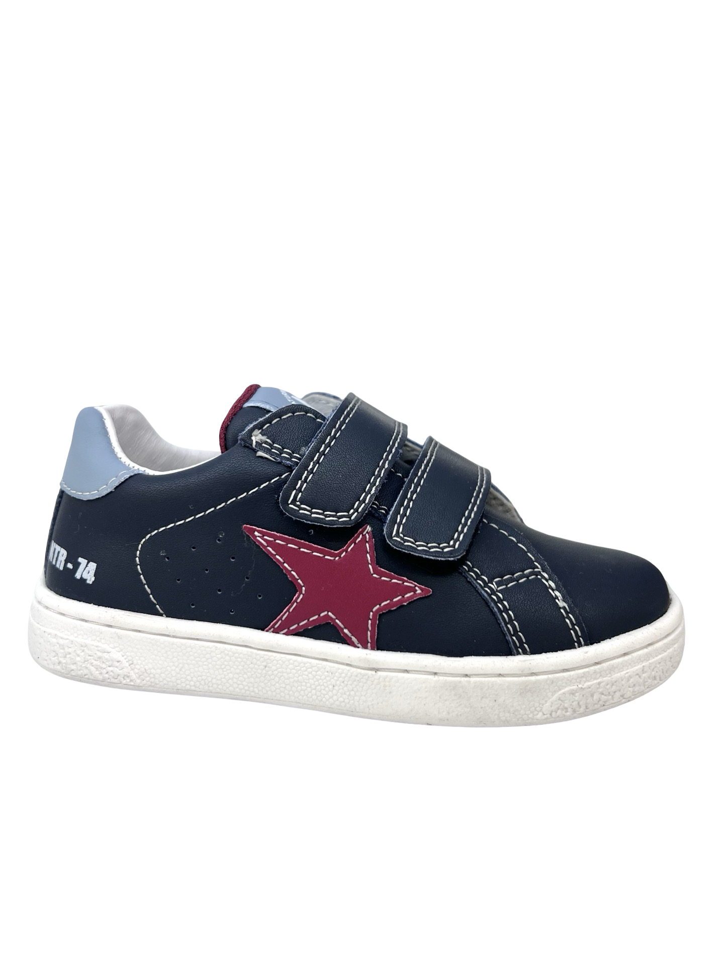 Naturino Navy Double Velcro Sneaker - Pinn
