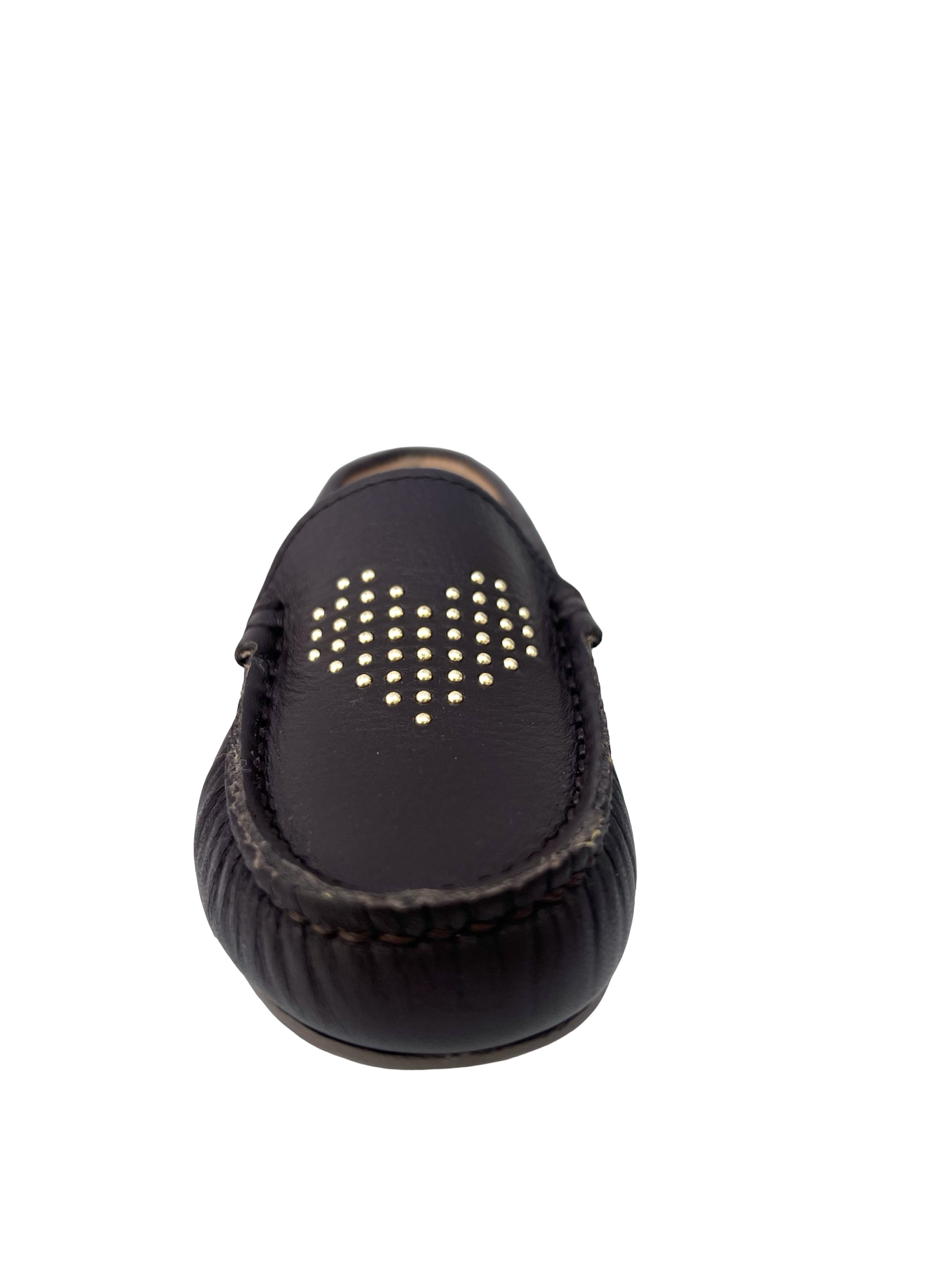 LMDI Brown Loafer with Heart Studs