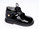 Venettini Black Pom Pom Laced Baby Bootie