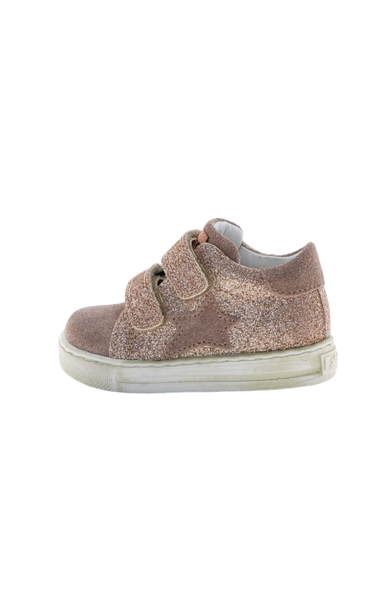 Falcotto Rose Double Velcro Platinum Star Sneaker - Sasha