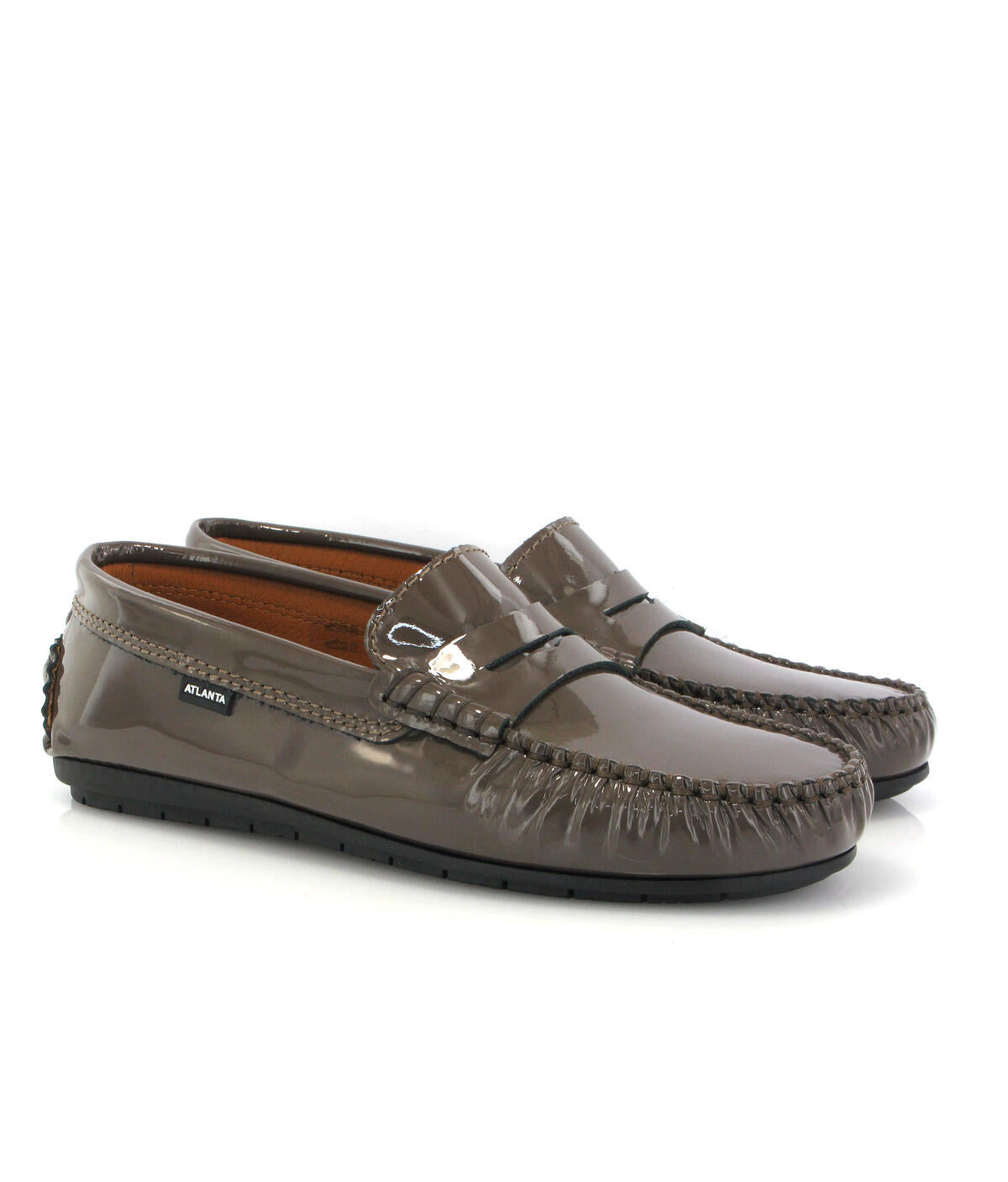 Atlanta Mocassin Brown Patent Penny Loafer