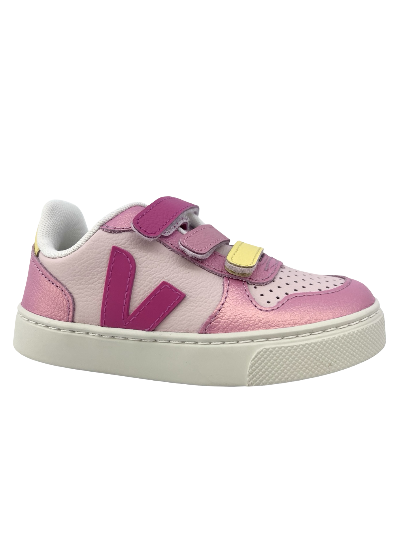 Veja Pink Glimmer Triple Velcro Sneaker