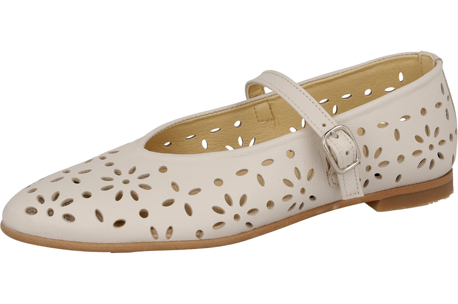 Andanines Beige Perf Mary Jane