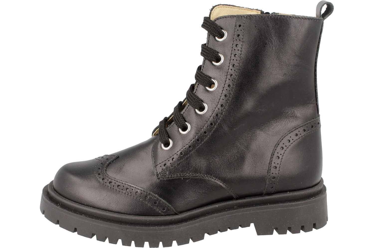 Andanines Black Perf Zip Bootie