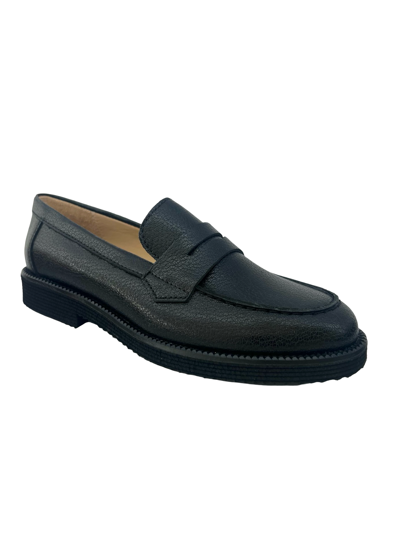 Beberlis Black Chunky Penny Loafer