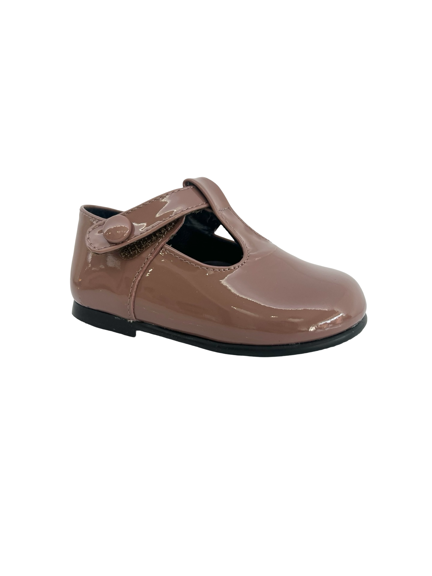 Blublonc Mauve Patent Baby T Strap