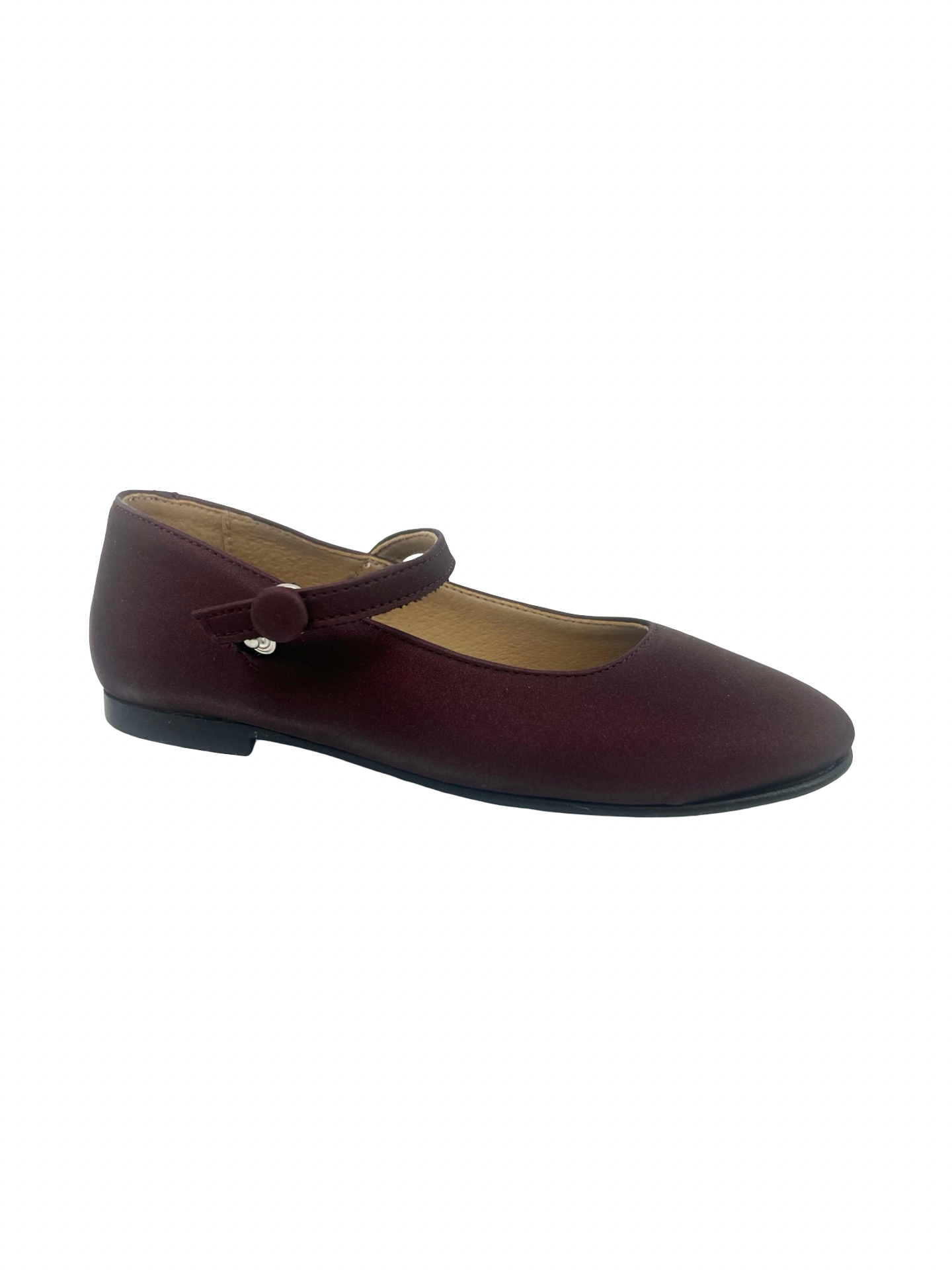 Maria Catalan Bordeaux Silk Mary Jane
