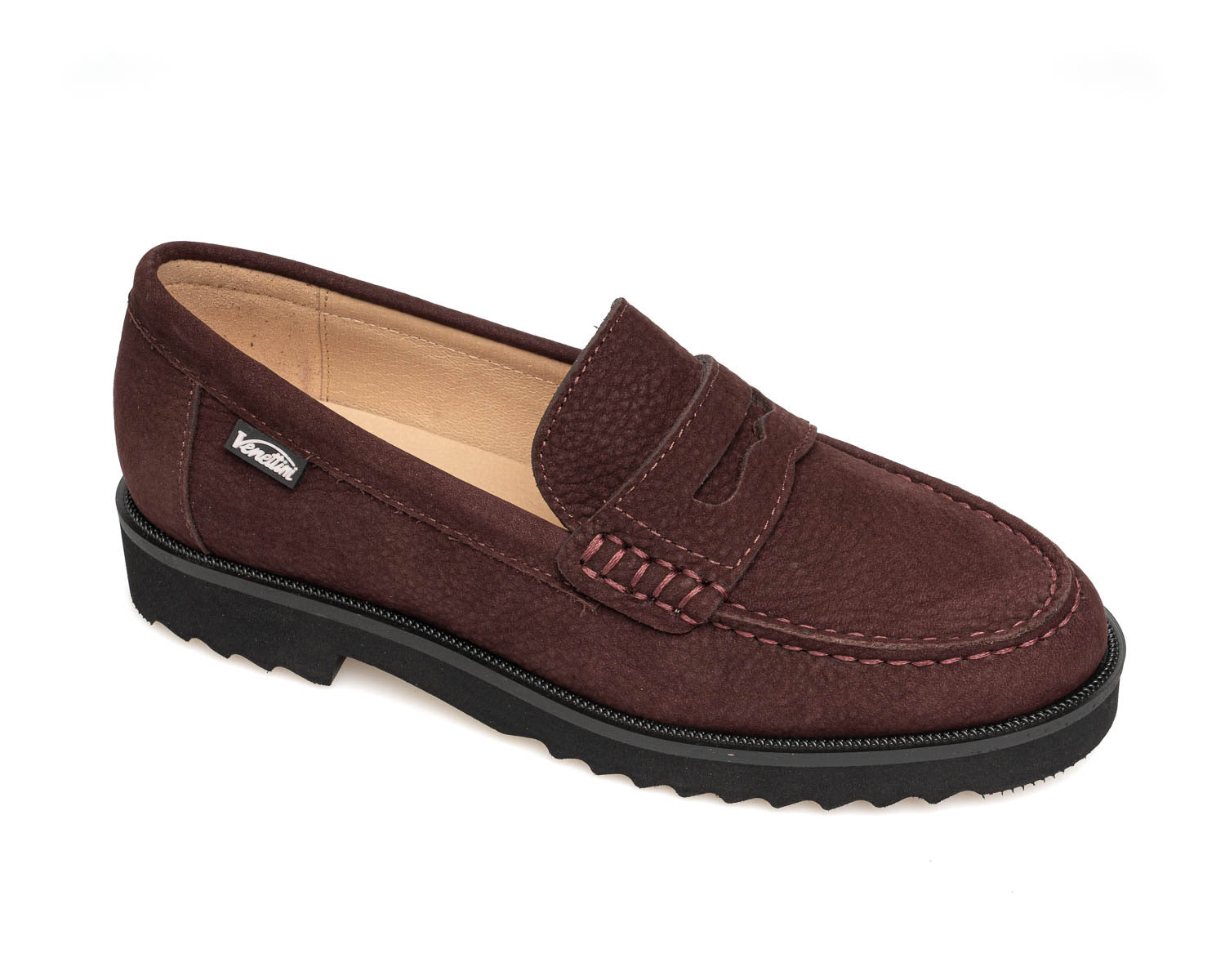 Venettini Bordeaux Suede Gum Chunky Loafer- London 6