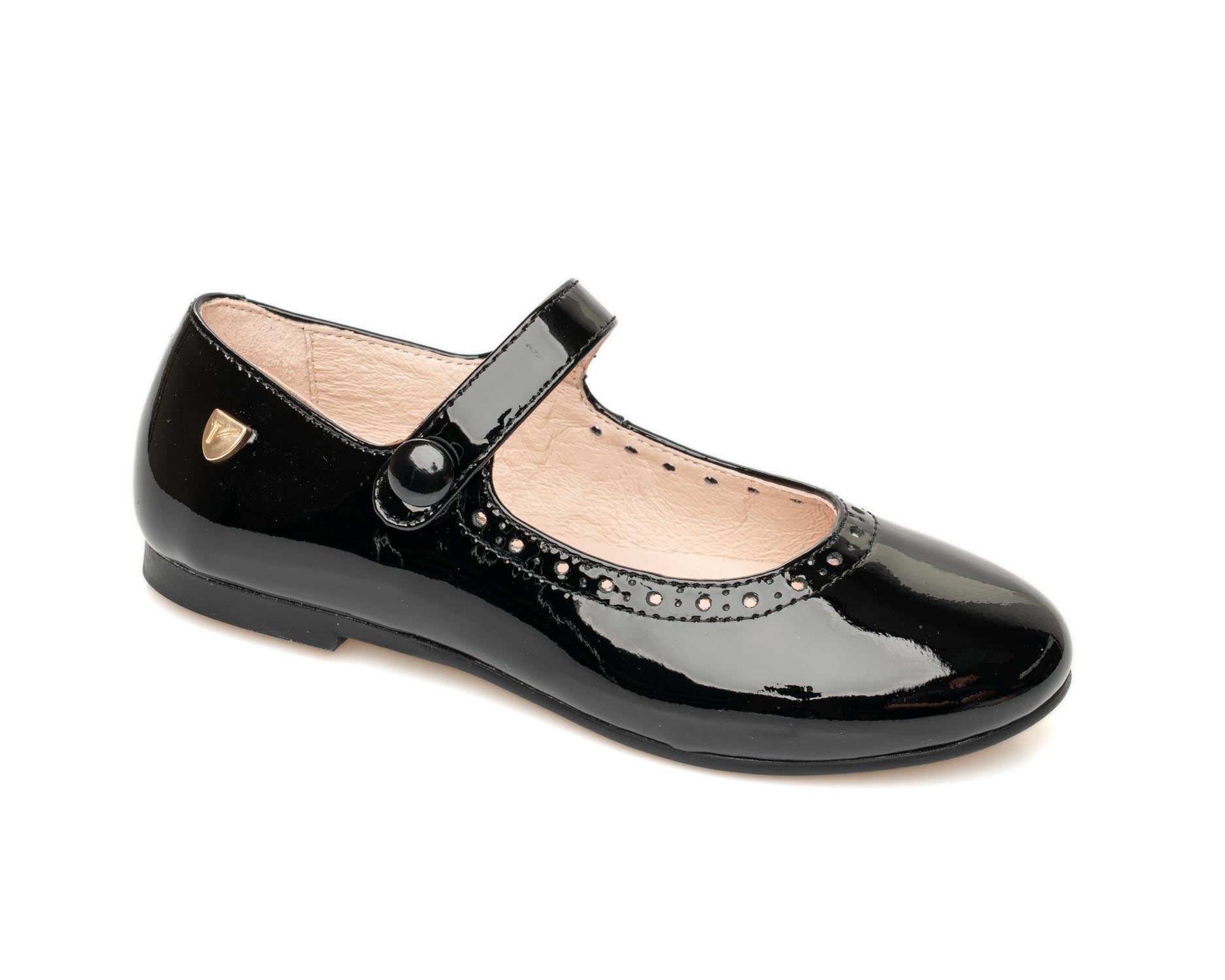 Venettini Black Patent Perf Mary Jane