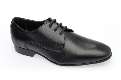 Venettini Black Laced Textured Dress Shoe