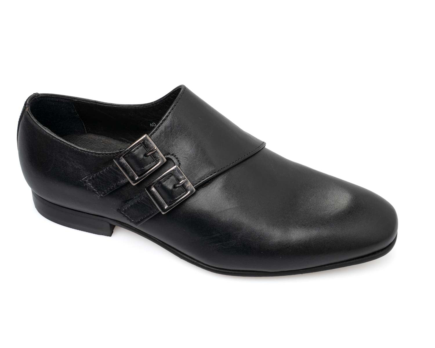 Venettini Black Side Double Monkstrap Shoe   8