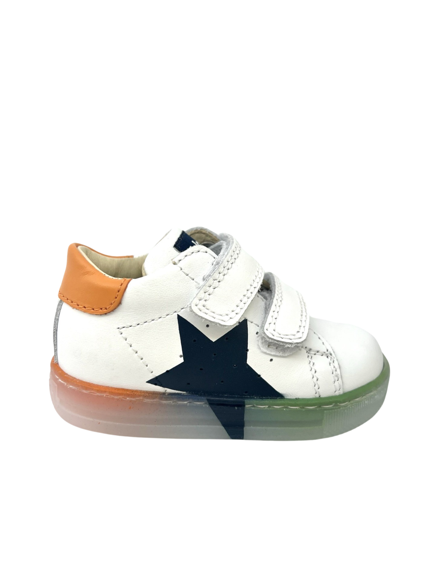 Falcotto White - Multi Double Velcro Star Sneaker - Venus