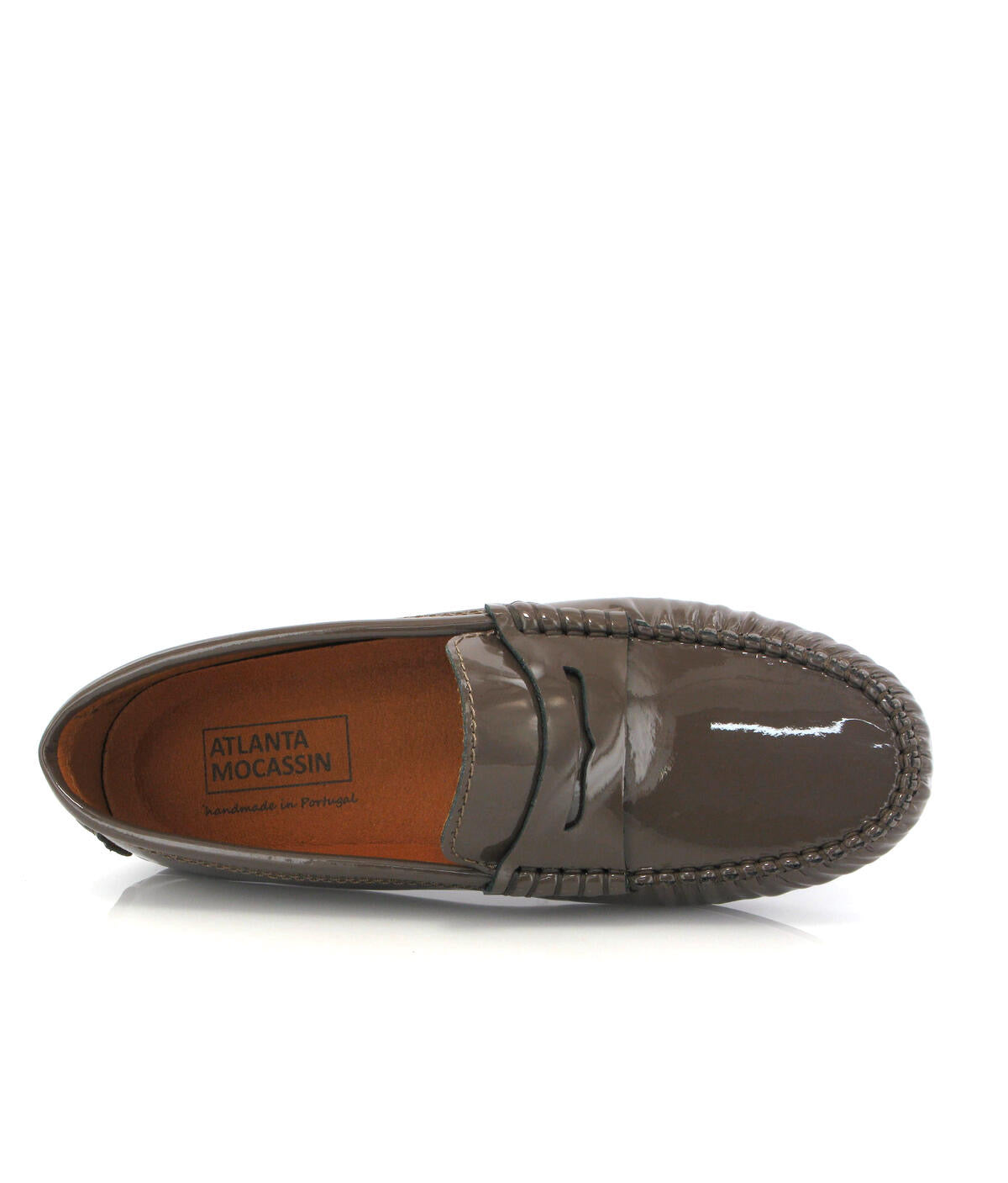 Atlanta Mocassin Brown Patent Penny Loafer