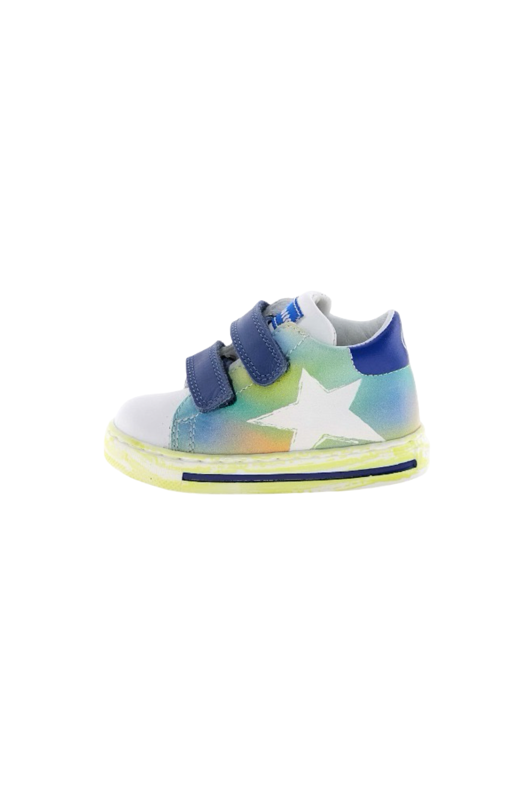 FALCOTTO SNAPI VL CALF WHITE-AZURE