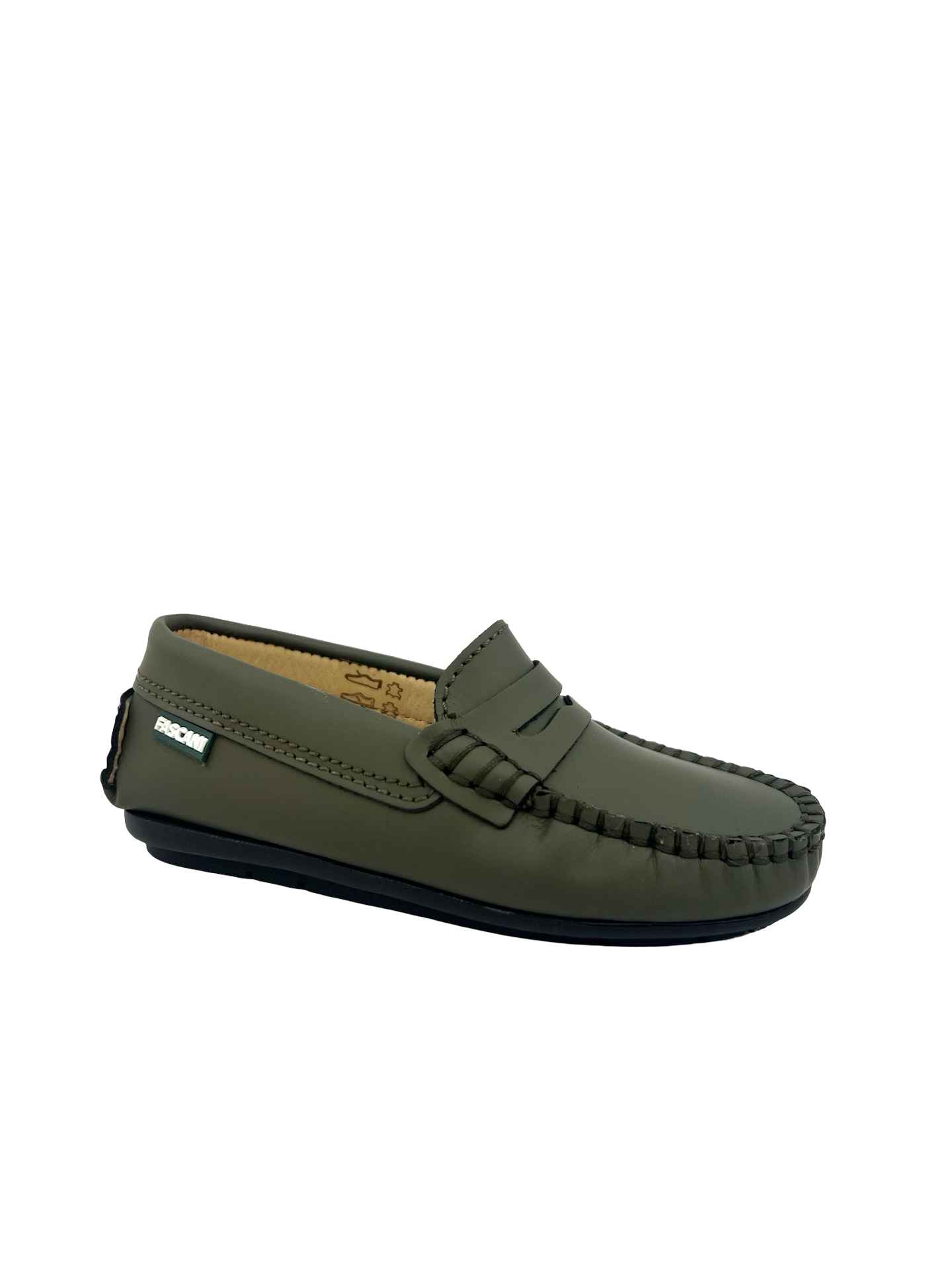 Fascani Green Gum Penny Loafer