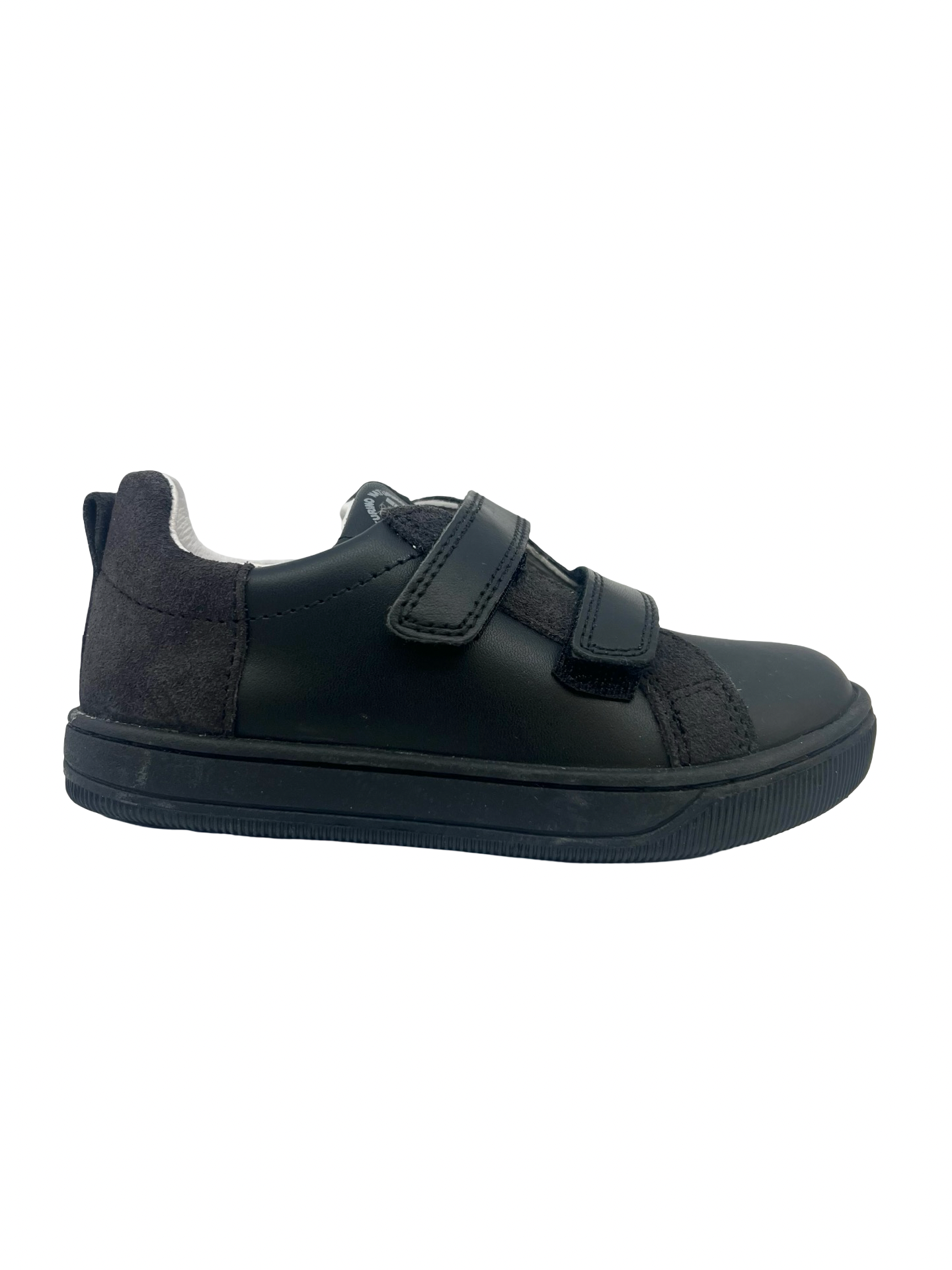 Naturino Black Carbon Double Velcro Sneaker- Caleb
