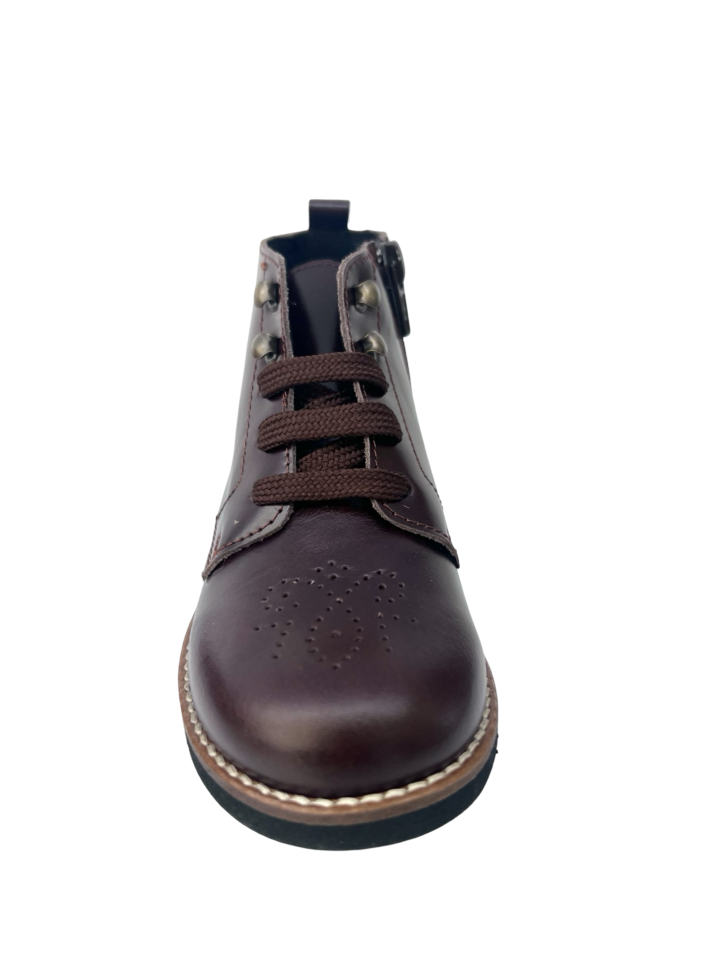 Blublonc Brown Zip Bootie