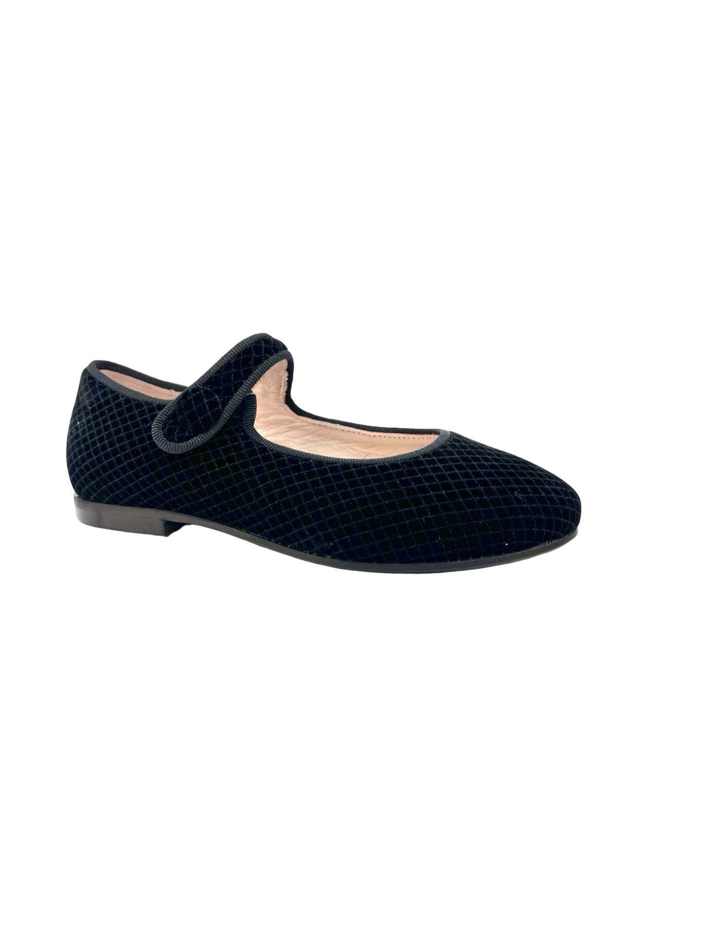 Beberlis Black Diamond Velvet Mary Jane