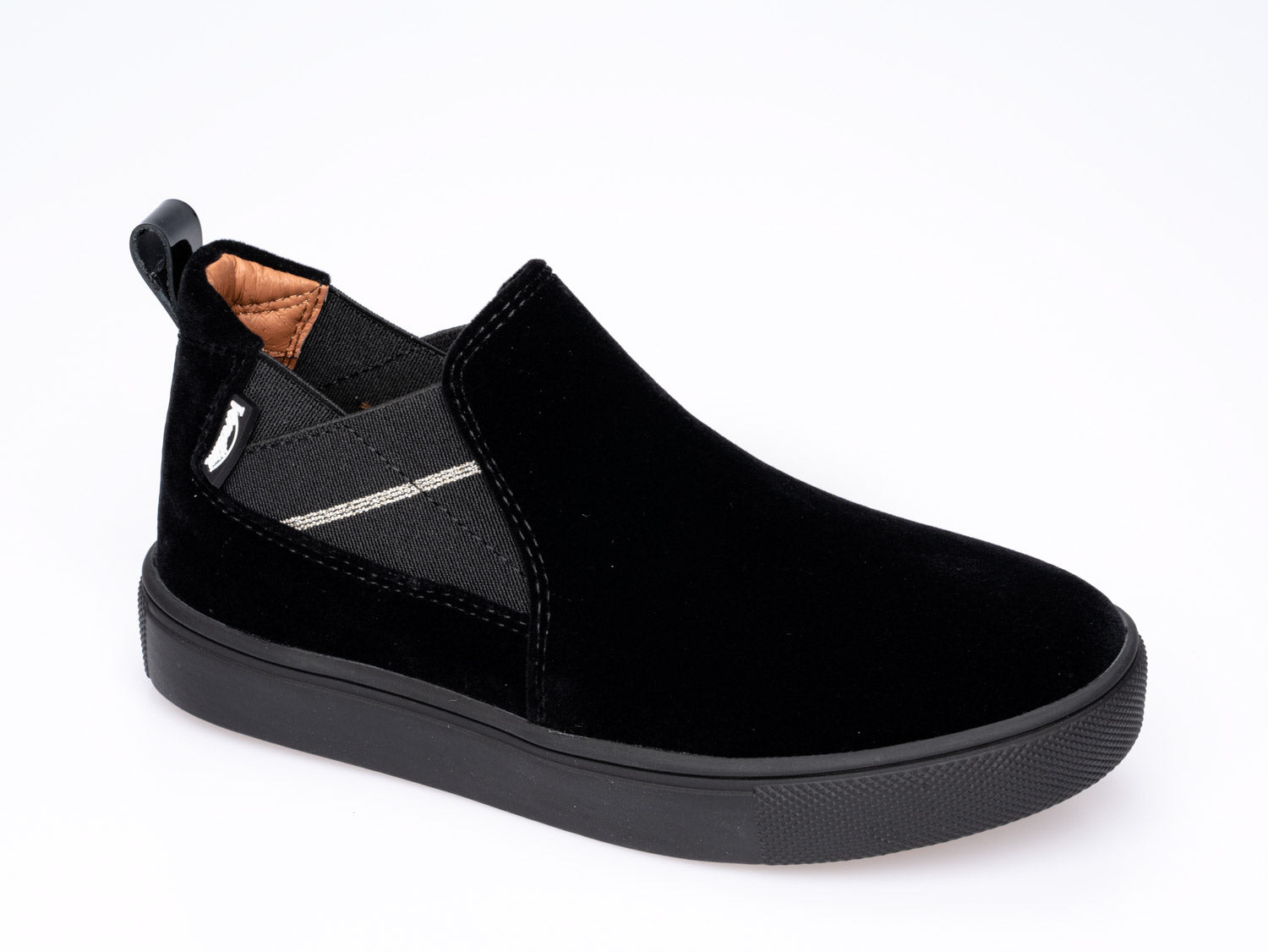 Venettini Black Velvet Criss Cross Elastic Bootie