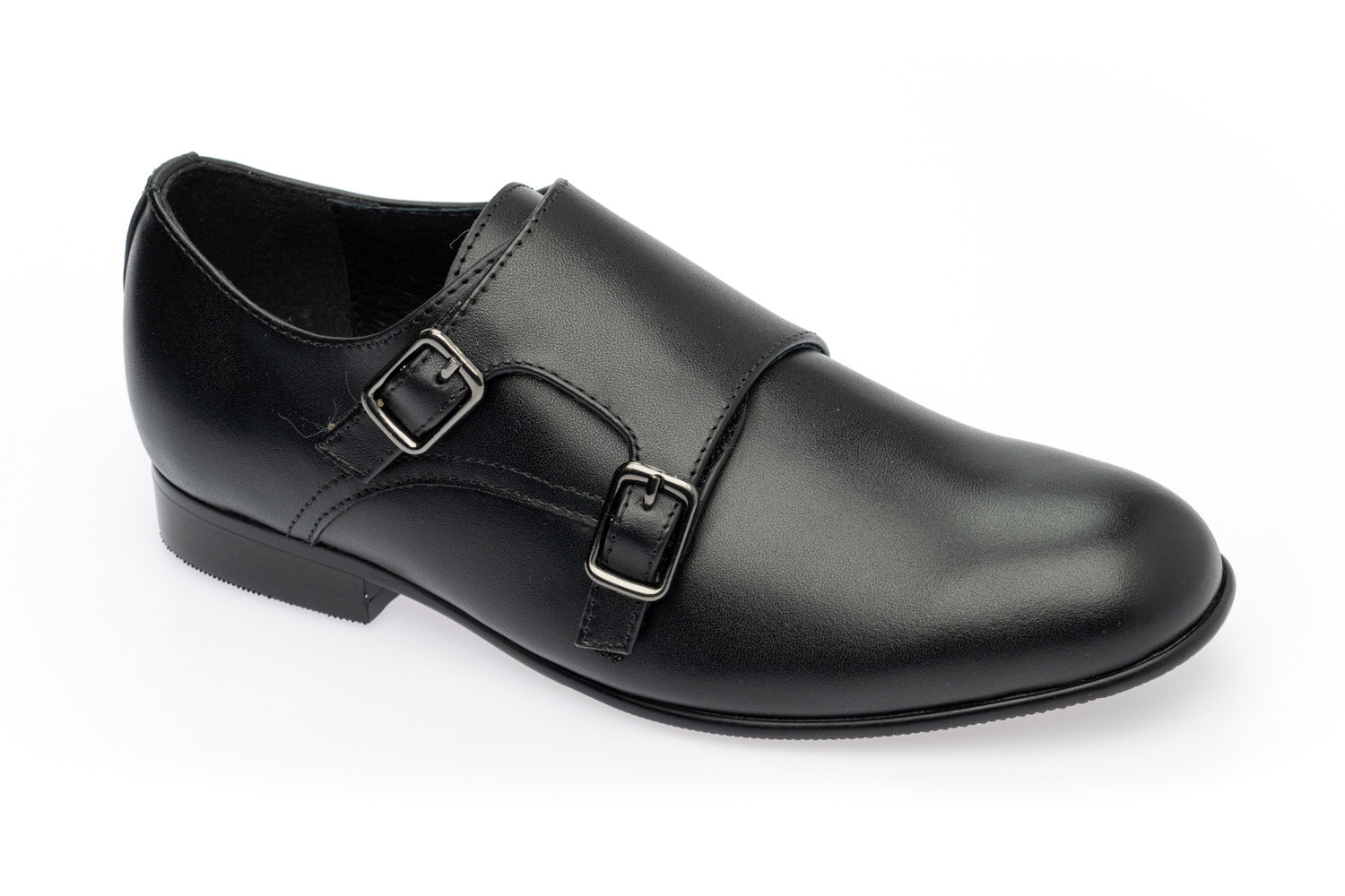 Venettini Black Double Monk Dress Shoe