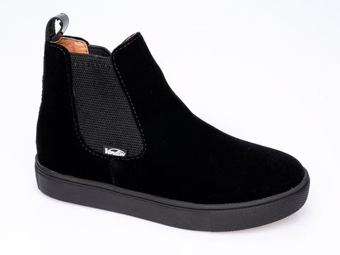 Venettini Black Velvet Elastic Bootie