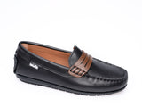 Venettini Black Penny Loafer with Luggage Keeper