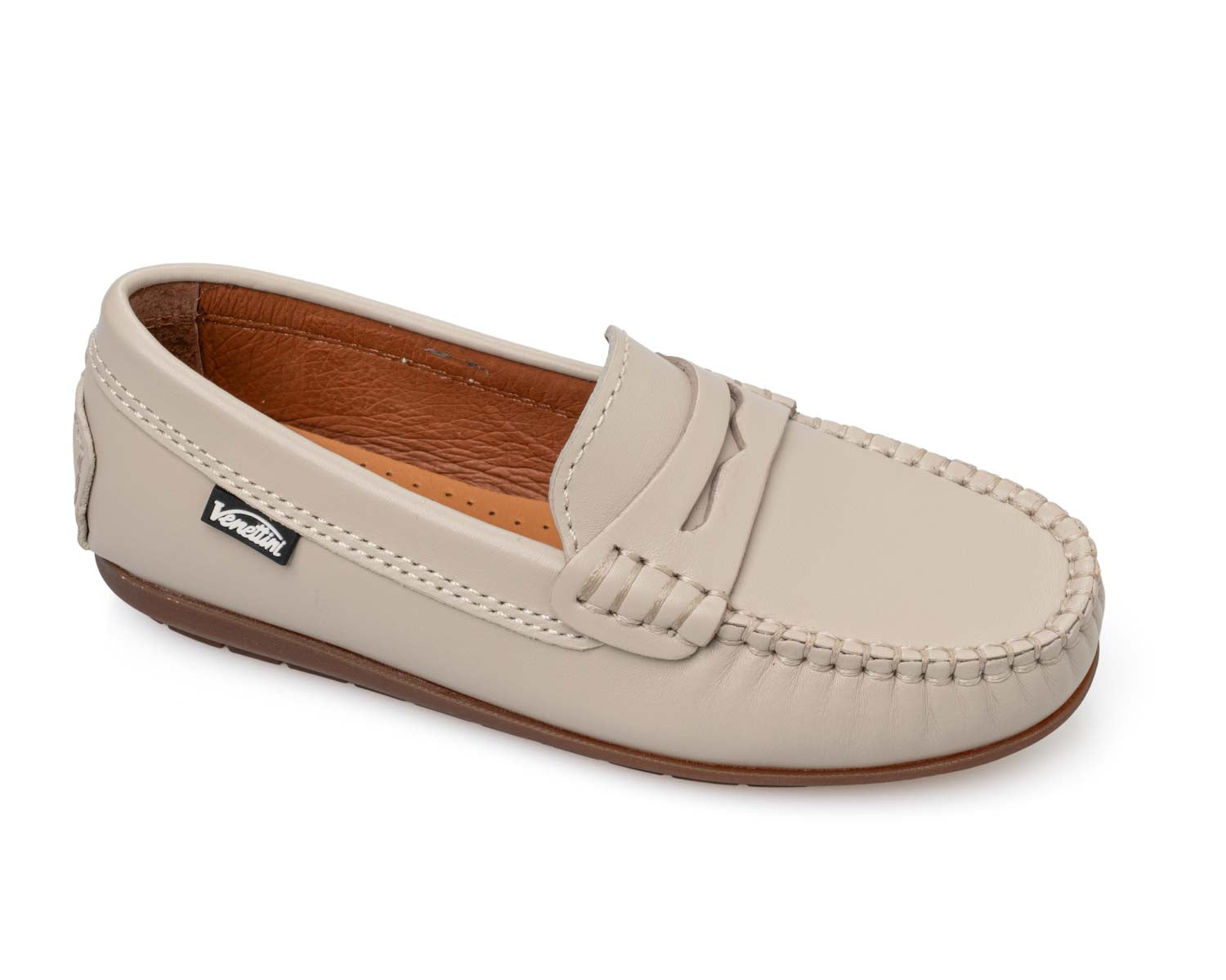 Venettini Beige Penny Loafer   27