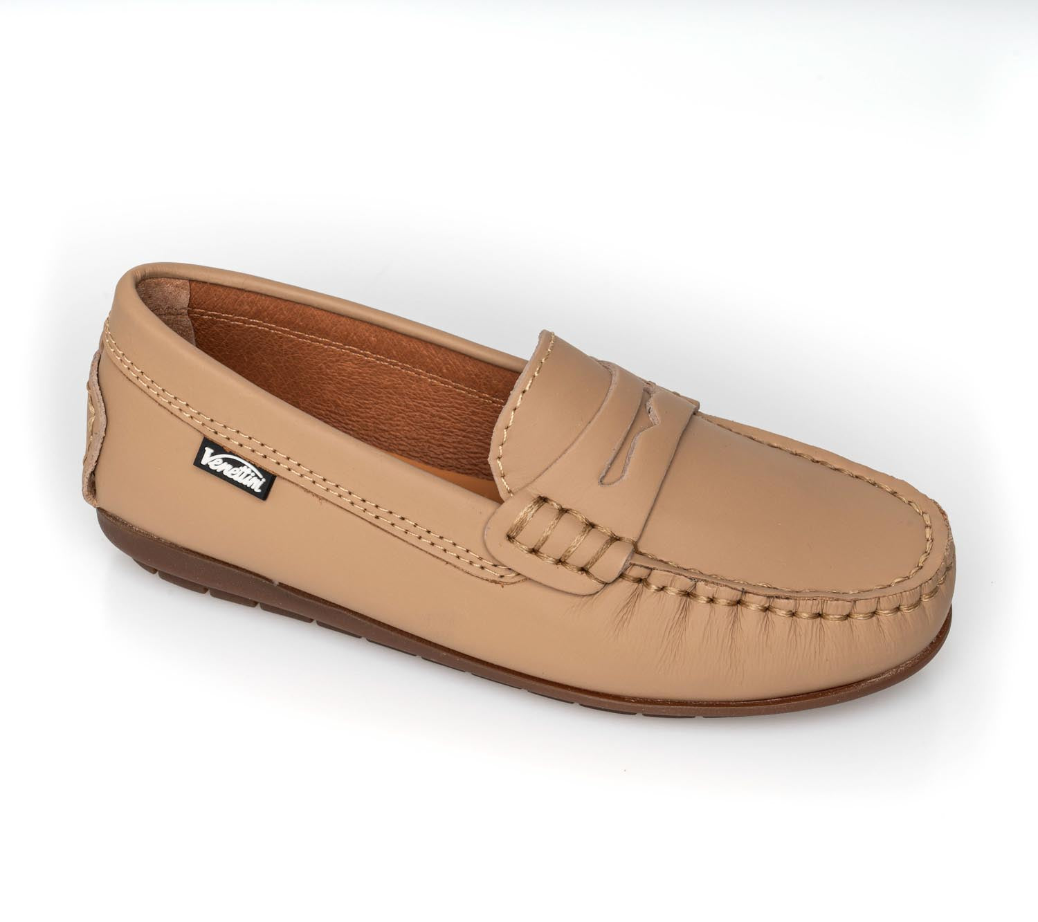 Venettini Tan Gum Penny Loafer