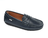 Venettini Navy Textured Penny Loafer