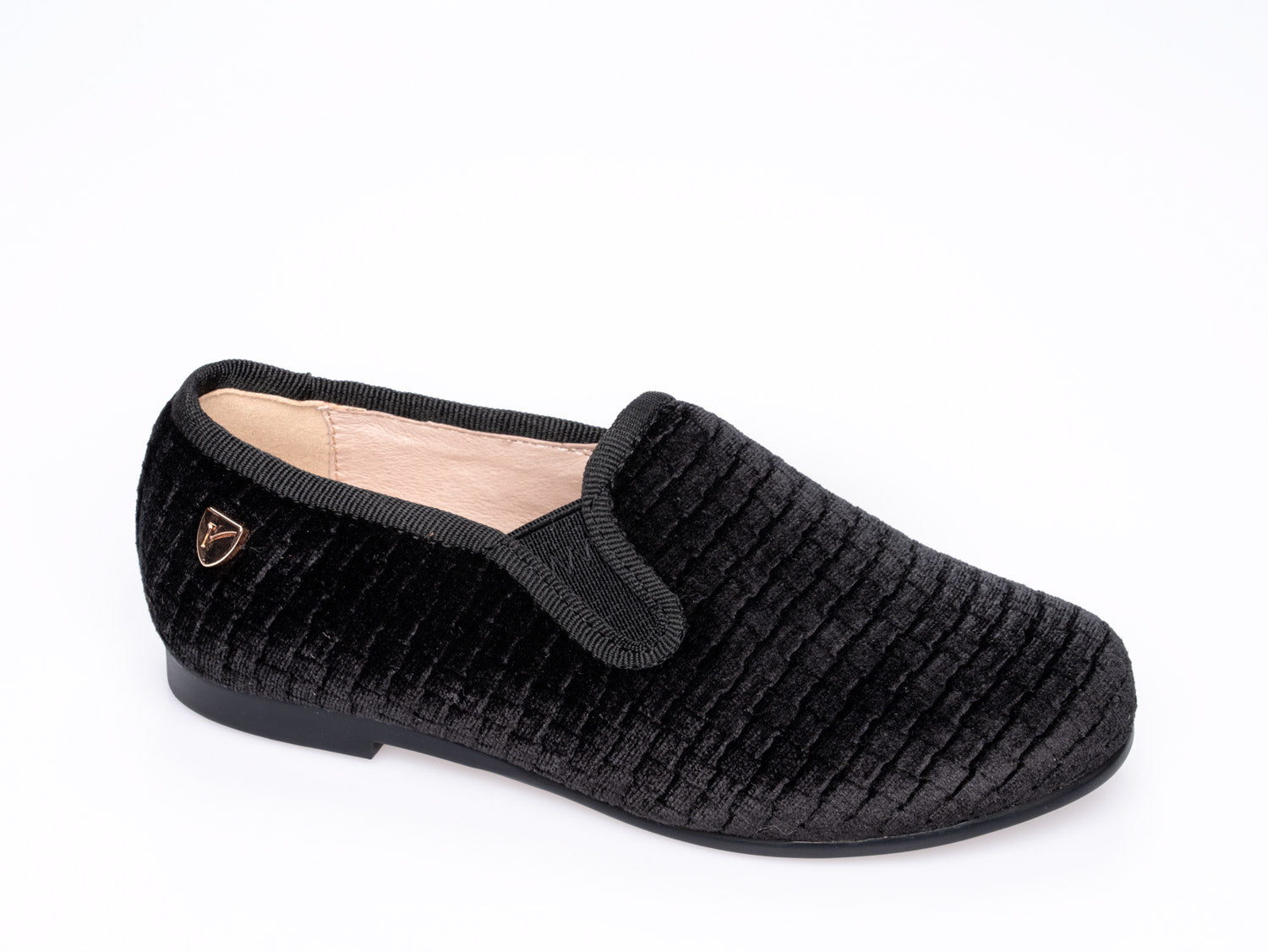 Venettini Black Weave Velvet Smoking Shoe