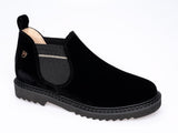 Venettini Black Velvet Low Cut Bootie