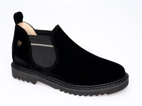 Venettini Black Velvet Low Cut Bootie