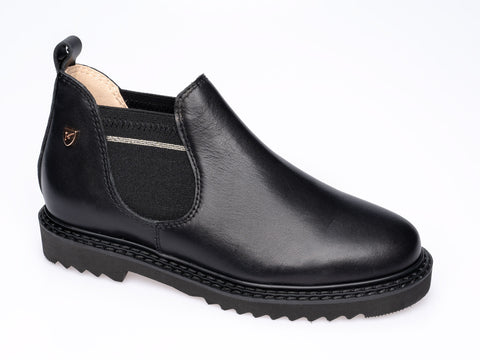 Venettini Black Leather Low Cut Bootie