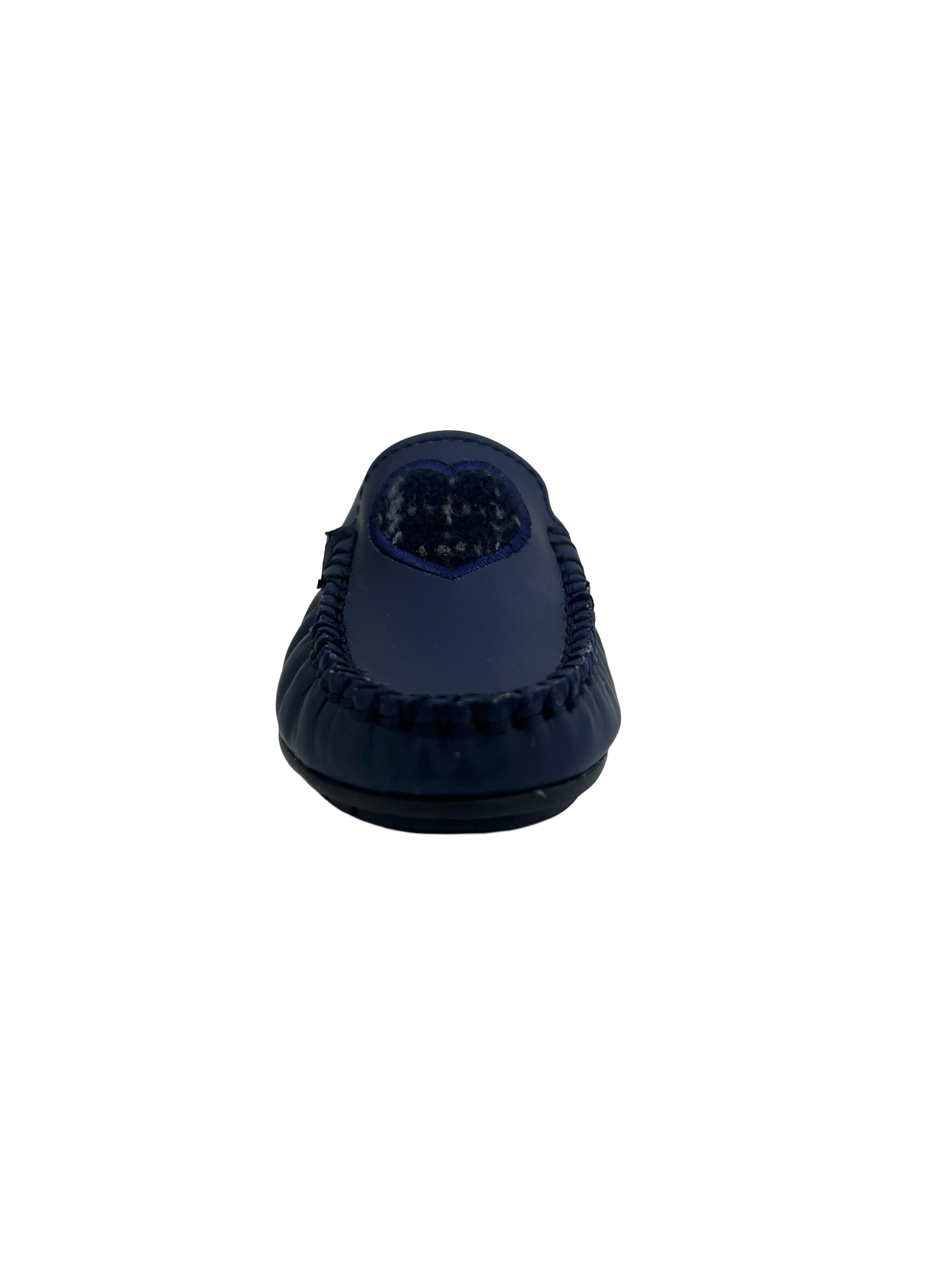 Fascani Navy Gum Loafer with Plaid Heart