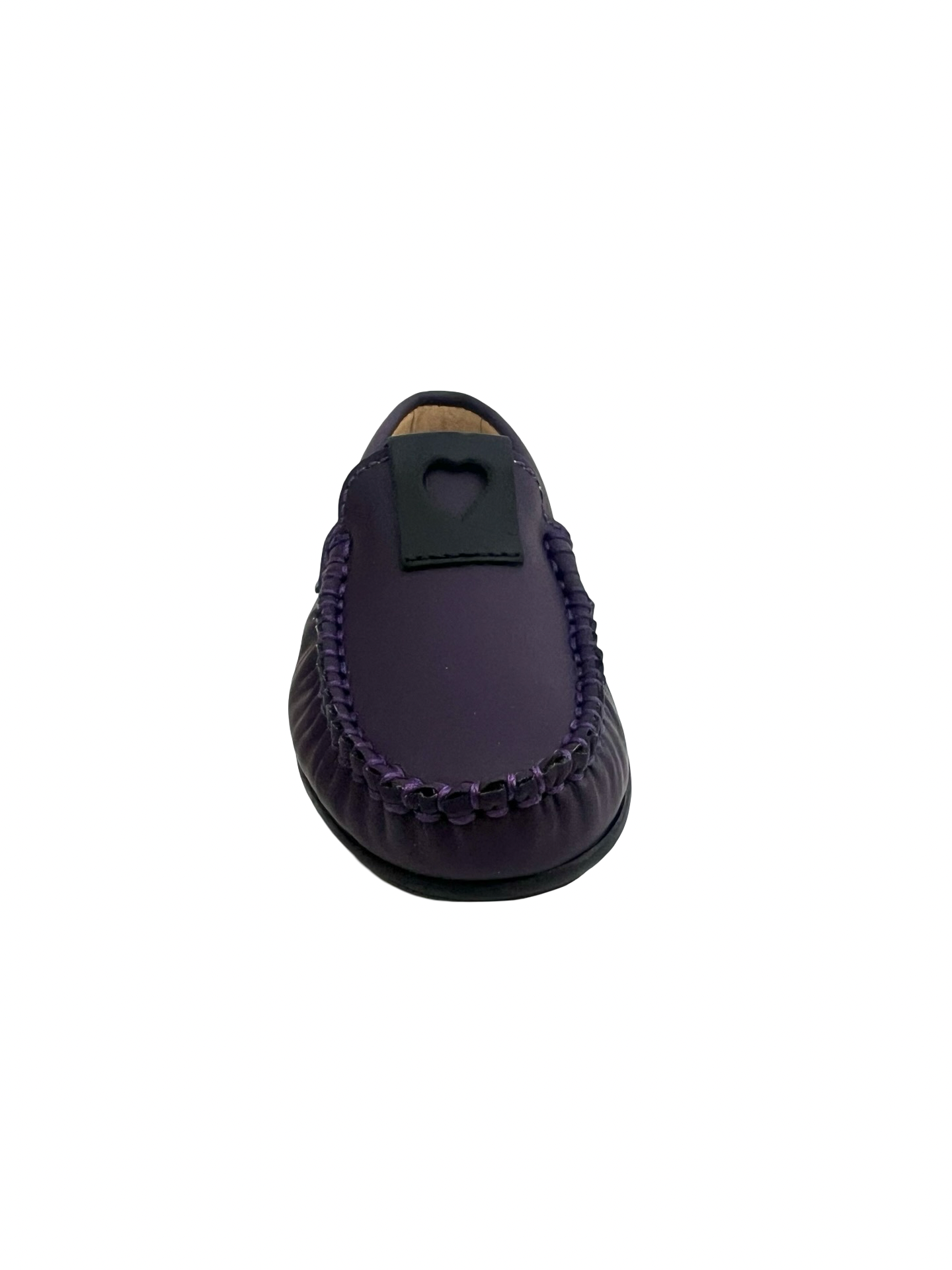 Fascani Prune Gum Loafer with Black Heart Tag