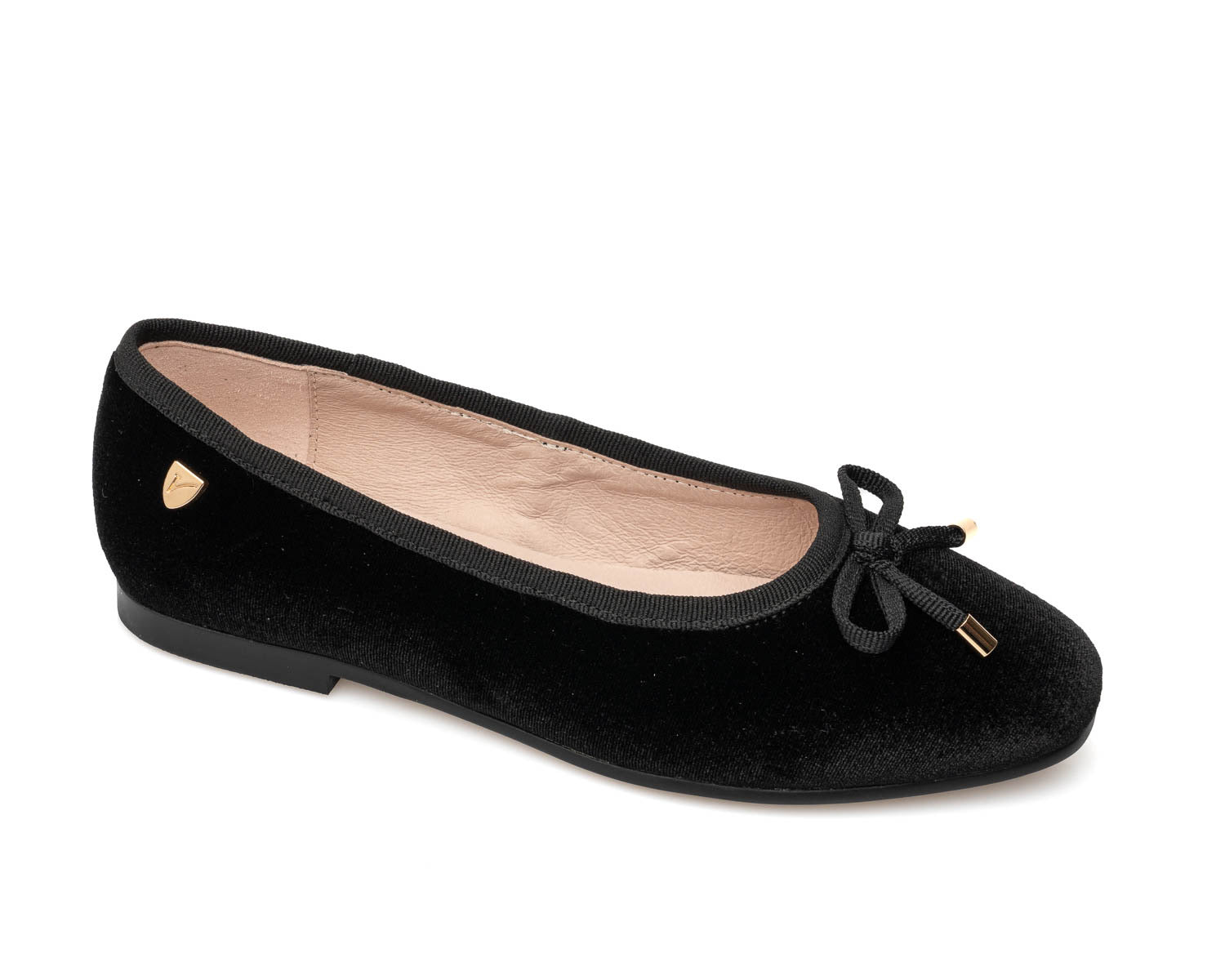 Venettini Black Velvet Ballet Flat - Daisy
