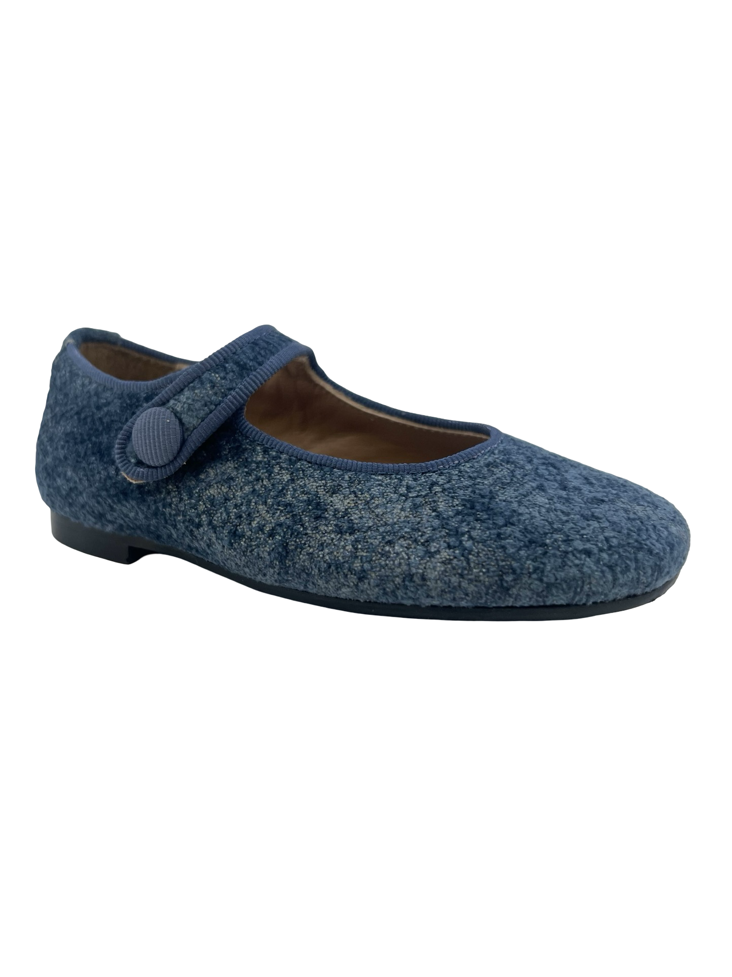 Papanatas Blue/Gray Sherpa Mary Jane