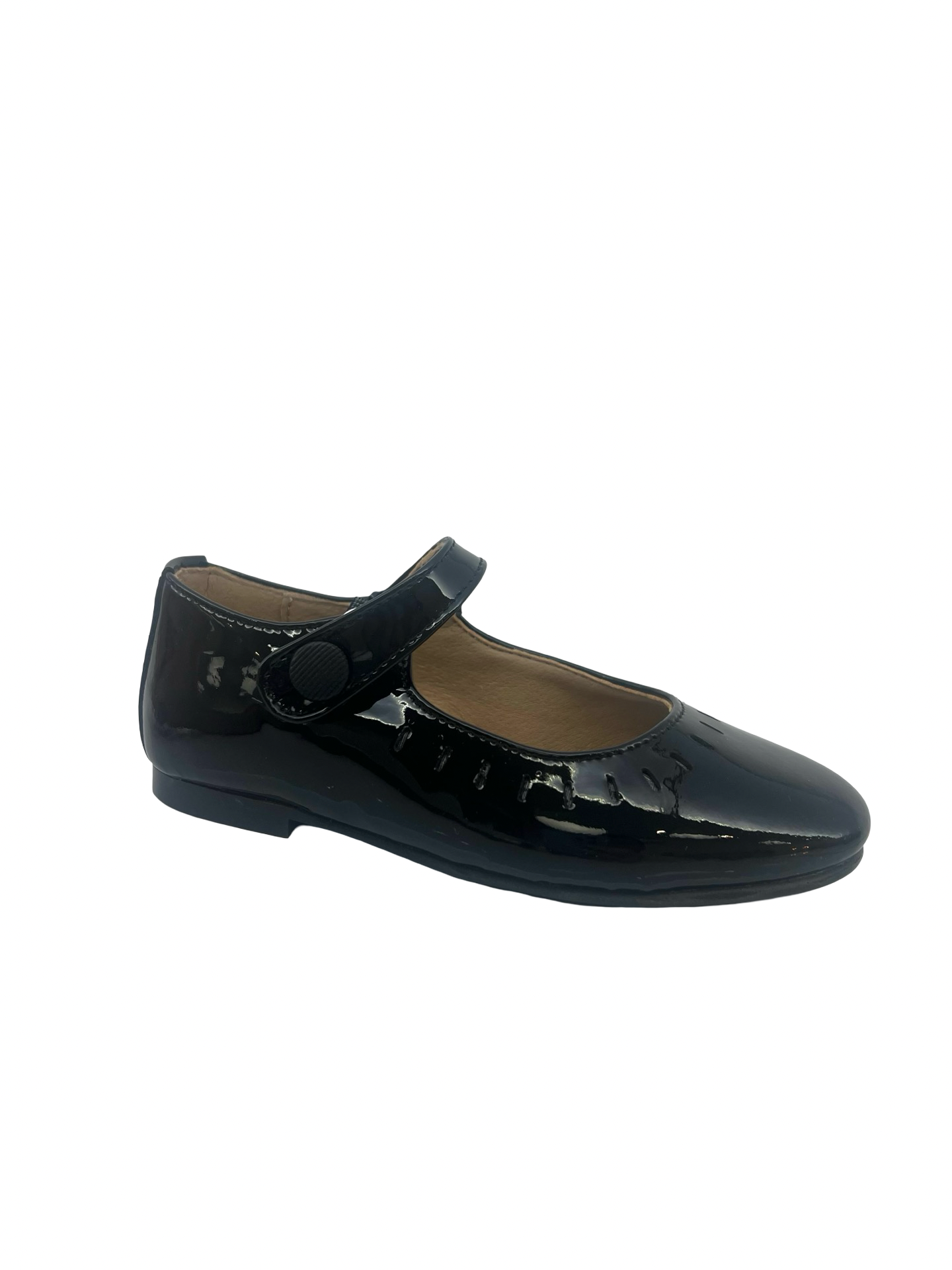 Maria Catalan Black Patent Perf Mary Jane