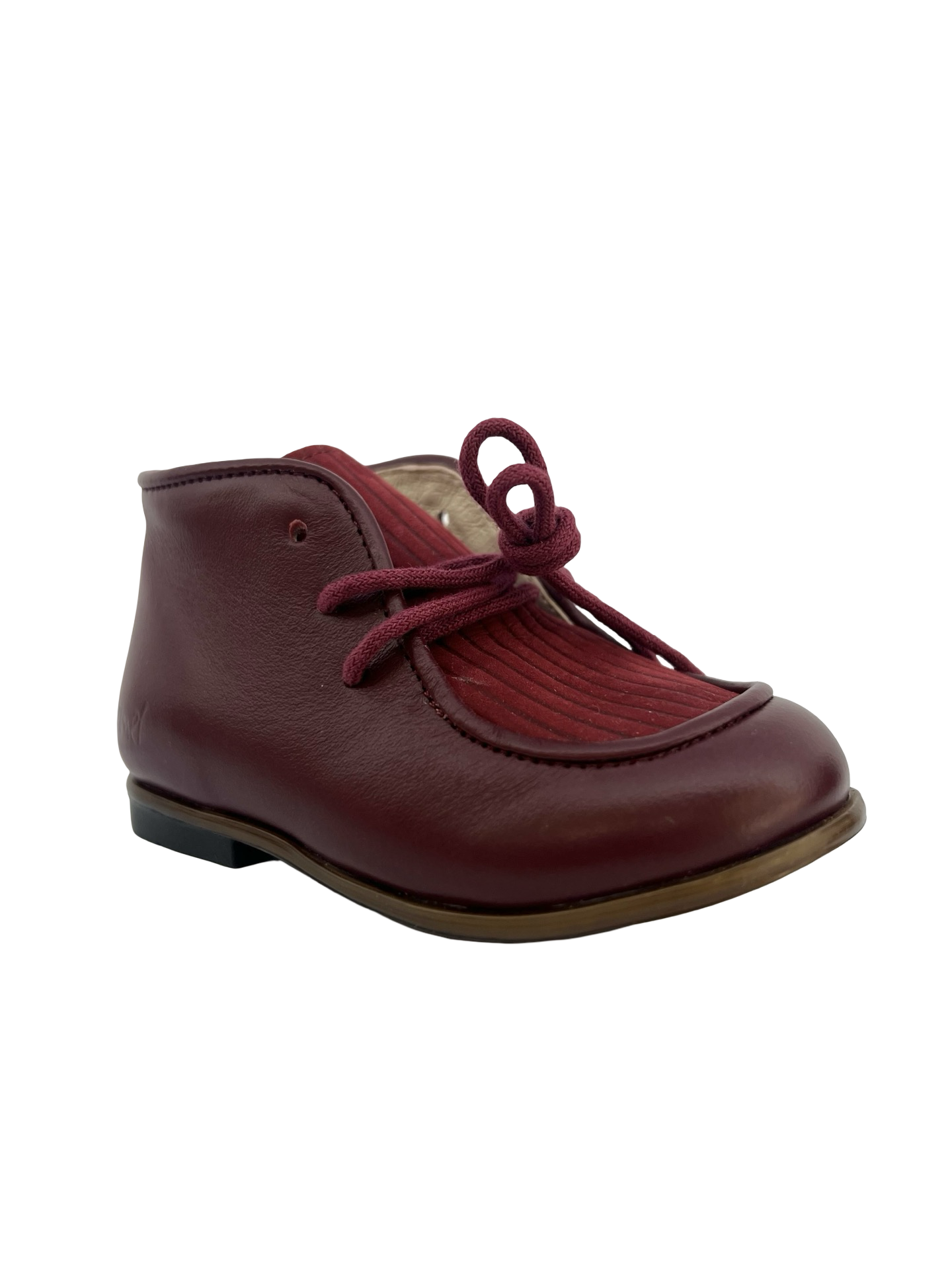 Emel Bordeaux Cordouroy Wallabee Baby Bootie