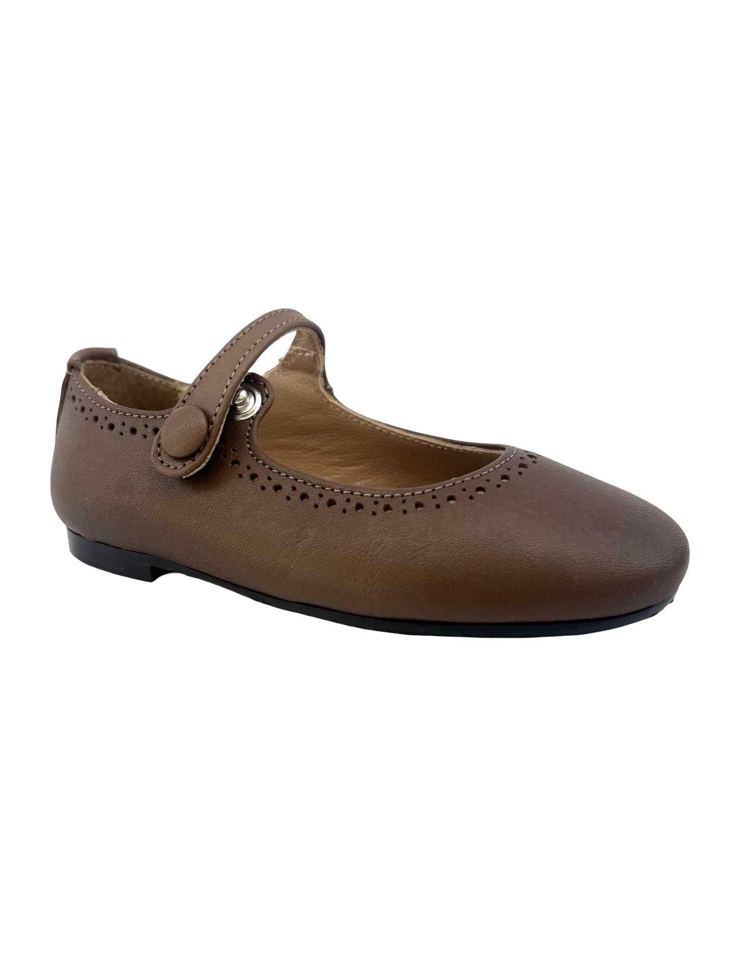 Papanatas Brown Perforated Mary Jane