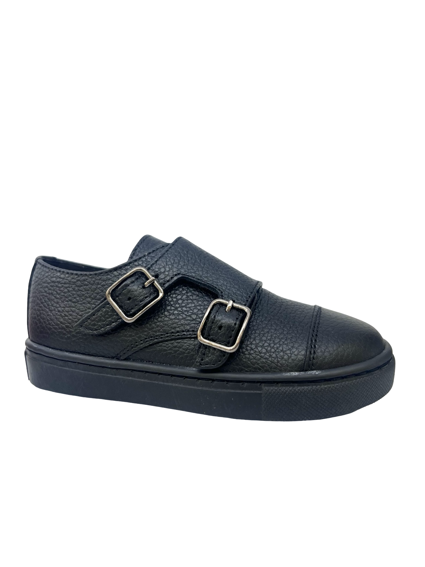 Blublonc Black Monkstrap Shoe