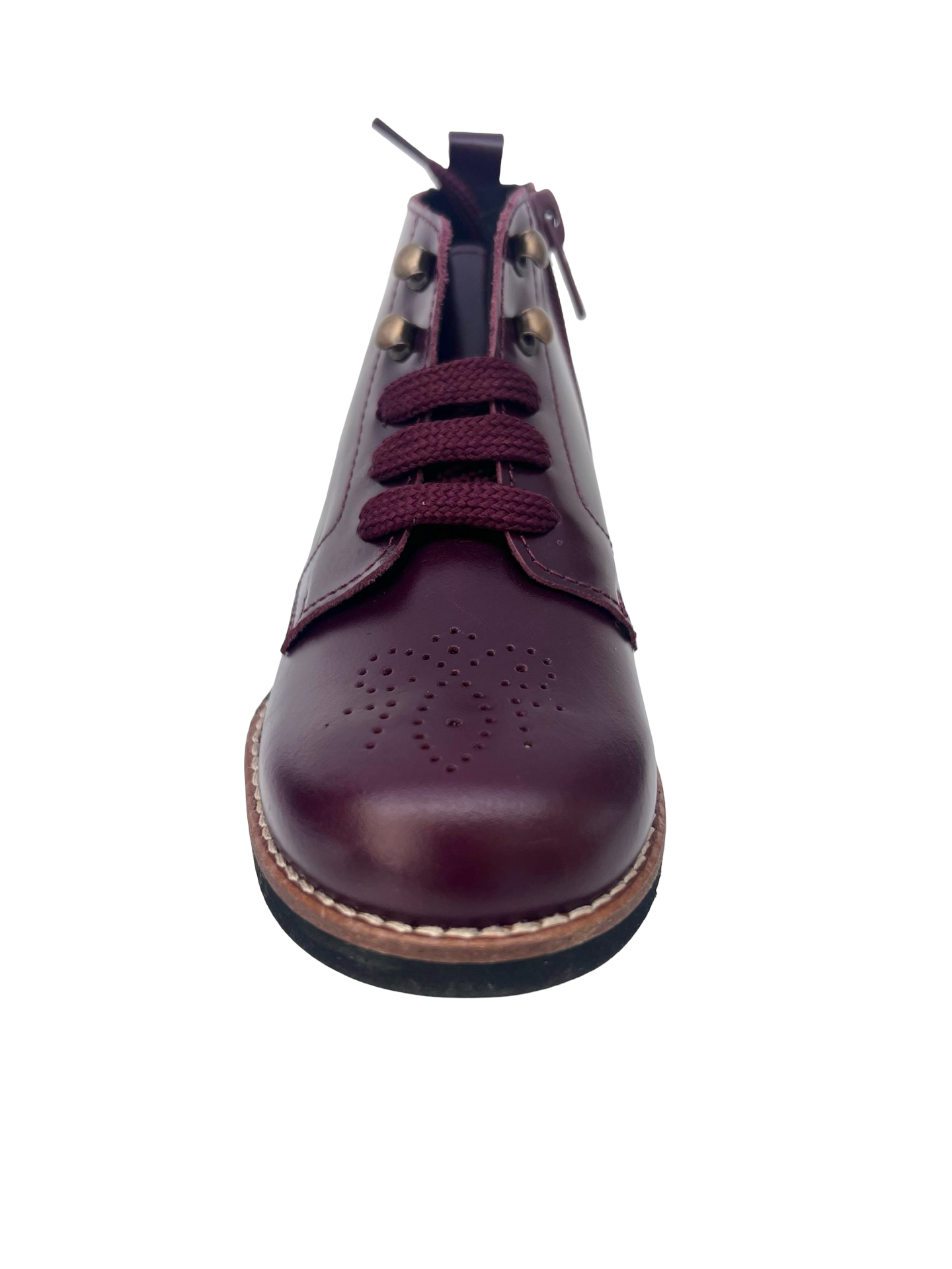 Blublonc Burgundy Zip Bootie